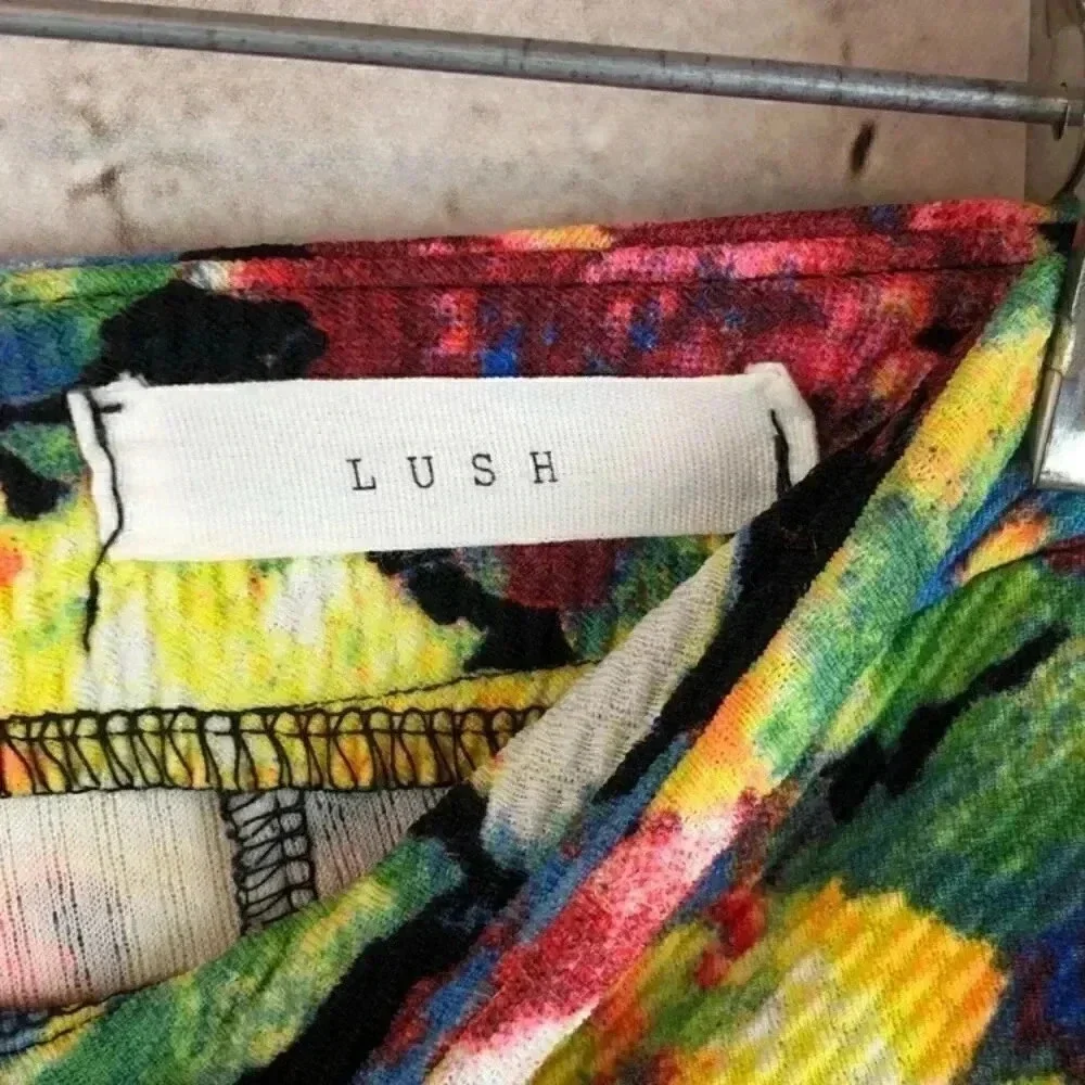Women's Lush Yellow Floral Skirt size XS
